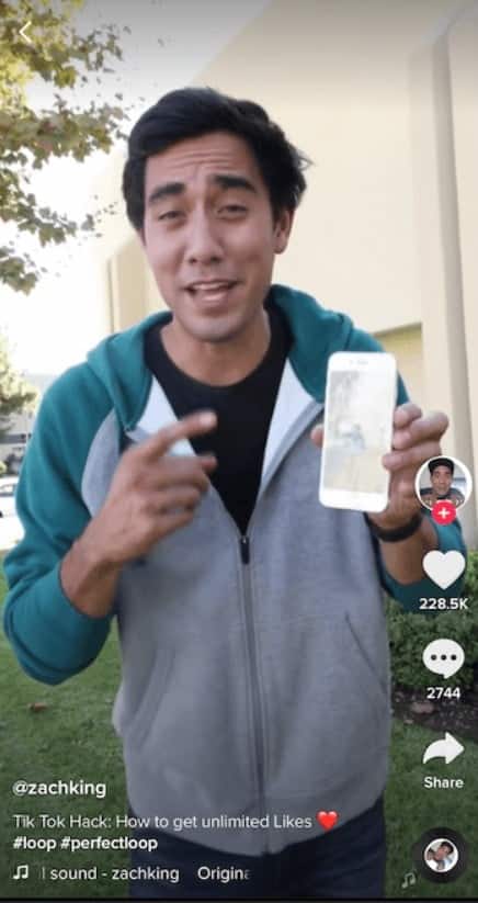 Vidéo TikTok de Zach King