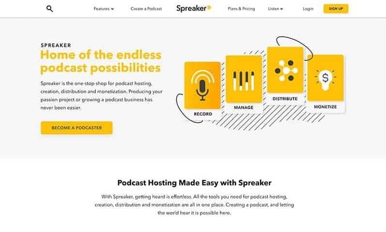 Hébergement de podcasts Spreaker